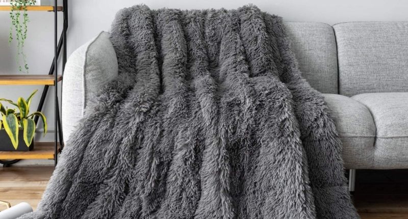 Buzio Shaggy Faux Fur Weighted Blanket