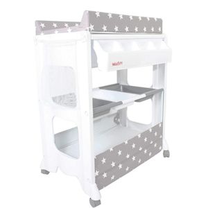 3. My Babiie Grey Stars Changing Table
